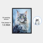 custom pet portrait-oil painting style