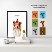 custom pet portrait-illustration style